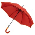 Stylowy automatyczny parasol z kolorową obwódką i dwukolorową rączką czerwony.jpg