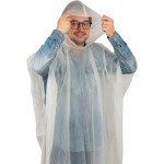 Biodegradowalne poncho przeciwdeszczowe one size
