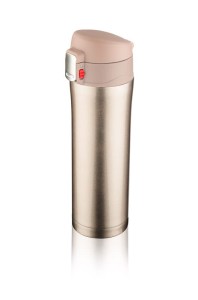 Kubek termiczny 440 ml z blokadą w kolorze szampańskim