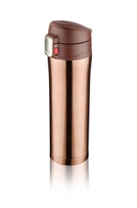 Kubek termiczny 440 ml z blokadą w kolorze brązowym