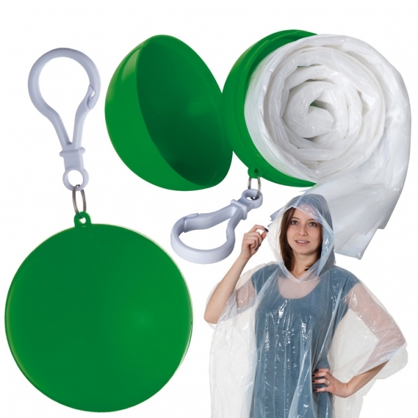 Poncho przeciwdeszczowe w plastikowym etui w kształcie kulki